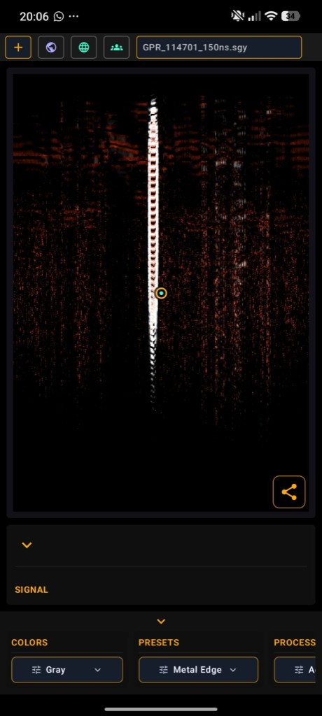 SubScan Android uygulaması — saha GPR analizi